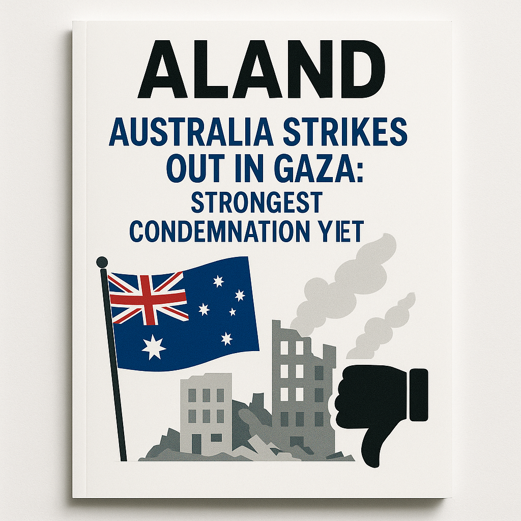 ALAND Magazine Cover – Australia Condemned Over Gaza Conflict
